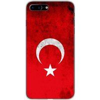 1001 coques Apple iPhone 7 Plus Drapeau turquie Bedrukt siliconen hoesje