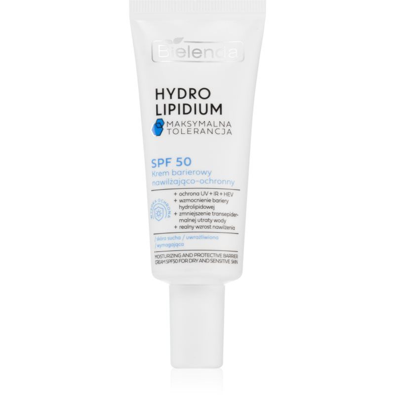 BIELENDA HYDRO LIPIDIUM MAKSYMALNA TOLERANCJA KREM BARIEROWY NAWILŻAJĄCO-OCHRONNY SPF50+ 30ML