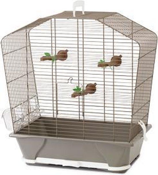 Savic Camille 30 Vogelkooi - Grijs/Wit - 45 x 25 x 48 cm