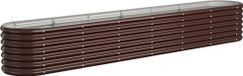Plantenbak 260x40x36 cm gegalvaniseerd staal bruin