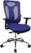 Topstar Sitness Net Pro 100 Bureaustoel, ergonomische bureaustoel met punt-synchronisatiemechanisme en in hoogte verstelbare armleuningen, blauw