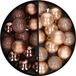 Merkloos / Sans marque Kunststof kerstballen - 28x st. - lichtbruin en bruin - 3 cm - kunststof