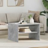 vidaXL Salontafel Beton Grijs 60 x 50 x 40 cm Bewerkt Hout