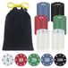 Pokerchips - 140 pièces - Avec valeur - Set de mallette de poker - Plastique