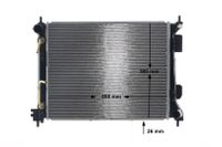 MAHLE Kühler, Motorkühlung CR2269000S | Compatibel met: HYUNDAI ACCENT IV Stufenheck