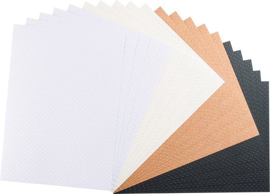 Vaessen Creative Cardstock - Multipack - A4 - 20 vellen - Textuur - 210 g