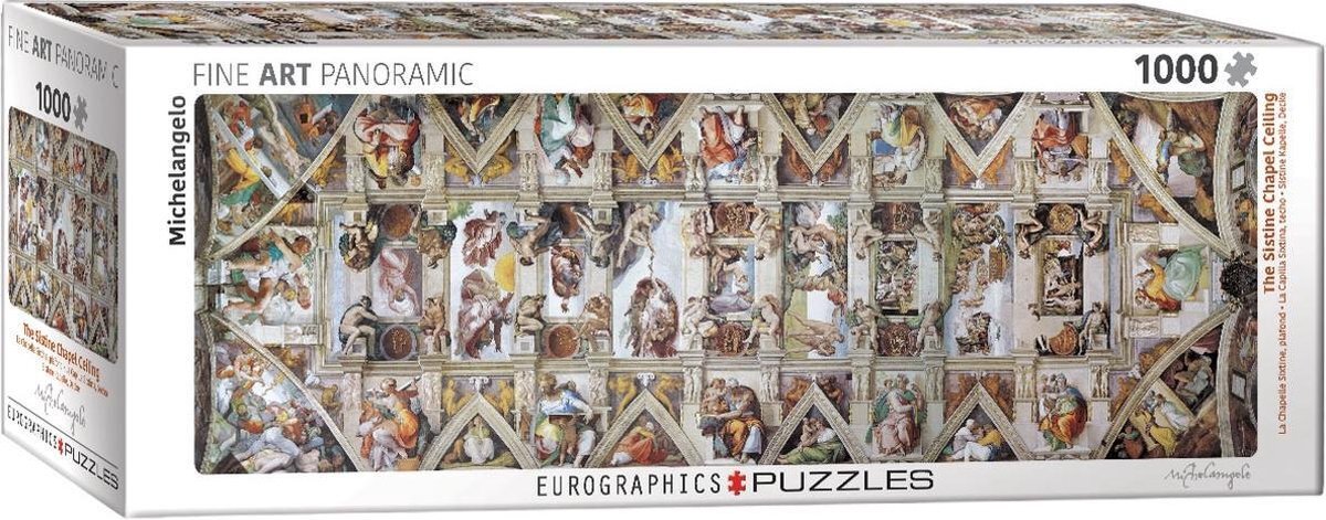 Eurographics Michelangelo - Sixtijnse Kapel Panorama Puzzel (1000 stukjes)