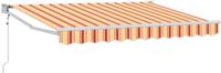 vidaXL - Store électrique - 3,5 x 2 m - Rayures jaunes, oranges et blanches