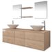 VidaXL Ensemble de meubles de salle de bain 9 pièces Argent
