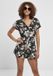 Urban Classics Viscose Belt Tropical Playsuit Zwart XL