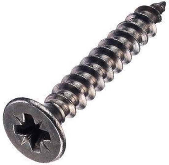 Hoenderdaal spaanderpl.schr. a2 -pk 6 0x40 pozidrive RVS - doos Ã 100 stuks