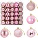 vidaXL Set de boules de Noël - 75 pièces - Rose - 6 cm