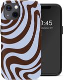 Selencia Hoesje - Geschikt voor Apple iPhone 13 Pro - Backcover - Dream Swirl Chocolate