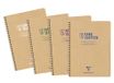 Clairefontaine 9862Cpack Uninotes Pak 5 Spiraalschriften Geperforeerd - A4+ 22,5x29,7-160 Afscheurbare Pagina's 5x5 Ruitjes + 3 Tabs - Recycled Wit Papier 90g - Omslag Recycled Kraft - Random Kleur