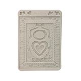 Stamperia - Silicon Mould A5 for Scrapbooks, Bullet Journals and More, Non-Stick Surface, Suitable for Air-Dry Clay, Resin and More, Perfect for Crafts and Gifting (Baby, Frames and Hearts)