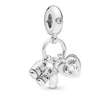 Pandora Moments Dames Bedel Zilver - WitZilverkleurig