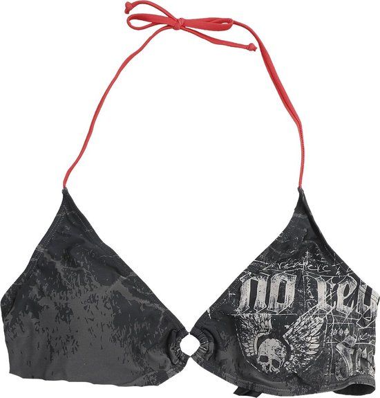 Rock Rebel by EMP Zwarte bikinitop met schedelprint - Dames - M