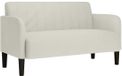 vidaXL Loveseat bank 109 cm fluweel crèmekleurig