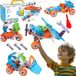 Woopie set de 5-en-1 stembouwstenen voertuigset