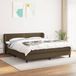 Maison Exclusive - Lit boxspring avec matelas, marron foncé, 180 x 200 cm, tissu
