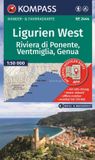 KOMPASS Wanderkarte 2444 Ligurien West - Riviera di Ponente, Ventimiglia bis Genua 1:60.000