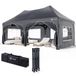 VOUNOT® Tuinpaviljoen voor buiten, 3 x 6 m, opvouwbaar, met 6 afneembare wanden en 6 zandzakken, recept, waterdicht en uv-bestendig, voor camping, festival, bruiloft, transporttas, grijs