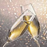 Paperdesign Oud & Nieuw servetten - 20x - champagne thema - 33 x 33 cm - 3 laags