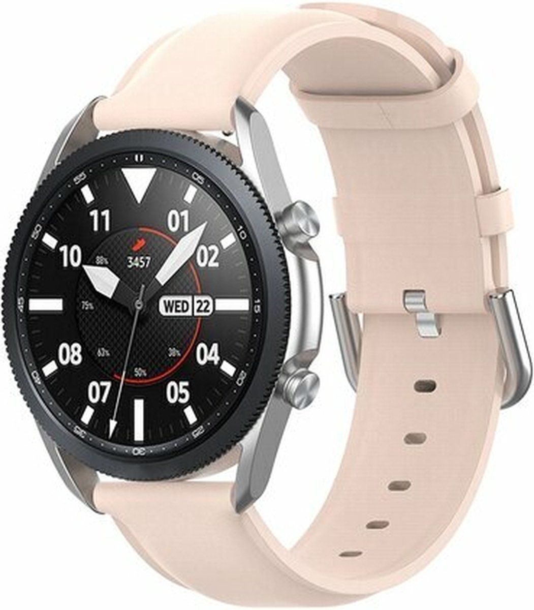 By Qubix Qubix Garmin Forerunner 55 / 245 / 645 - Classic leren bandje - Roze - 8720621149767