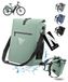 Merkloos Fietstas bagagedragertas rugzak - 3-in-1 - Waterdicht en pvc-vrij - Uitneembare laptoptas - Mint