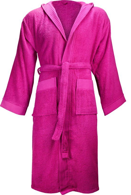 The One towelling The One Badjas met capuchon Magenta XXL/3XL