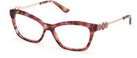 GUESS Bril GU50231 Havana Rechthoekig Acetaat Vrouwen