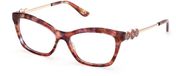 GUESS Bril GU50231 Havana Rechthoekig Acetaat Vrouwen