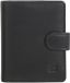 DuDu Bilbao Portemonnee RFID-bescherming Leder 8.5 cm - Dames - Horizontaal - black pop