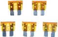 SIXTOL MECHANIC Voetenset 5A | set platte autozekeringen, 5 A | 100 x standaard zekeringen | voor personenauto, camper/motorfiets
