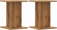 vidaXL Speakerstandaards 2 stuks 30x30x40 cm hout artisanaal eikenkleurig