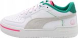 Puma Chaussures basses pour femme 39588301 en cuir enduit blanc avec lacets