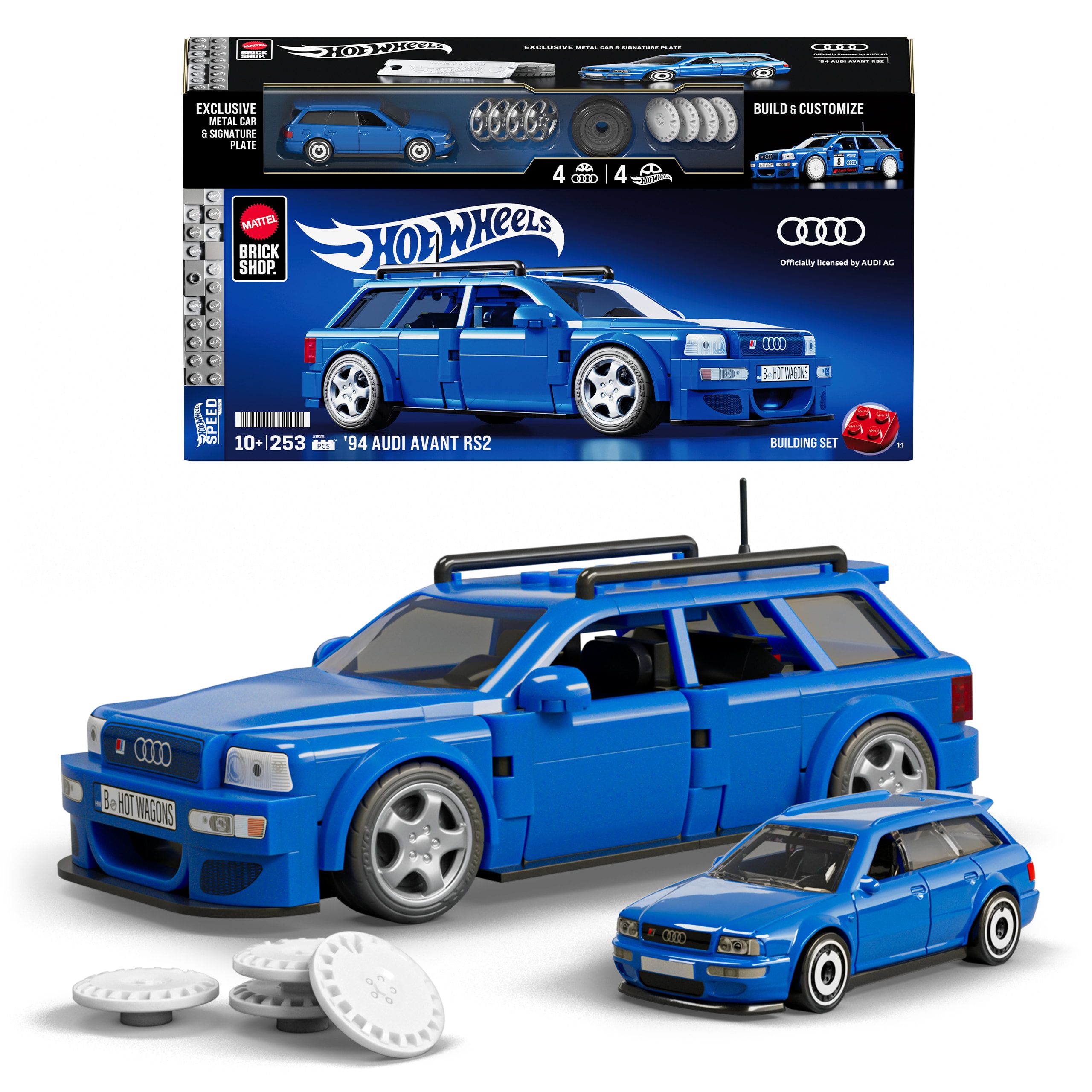 Mattel Brick Shop Hot Wheels '94 Audi Avant RS2 Bouwpakket - 253 Onderdelen