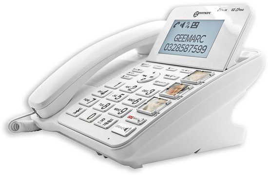 Geemarc CL595 vaste telefoon – fototoetsen en SOS-knop – geluidsversterking tot 50 dB