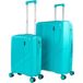 Luggage Lichte en robuuste bagageset met 360 graden draaibare wielen, inclusief V-set, Turkoois, Klassiek