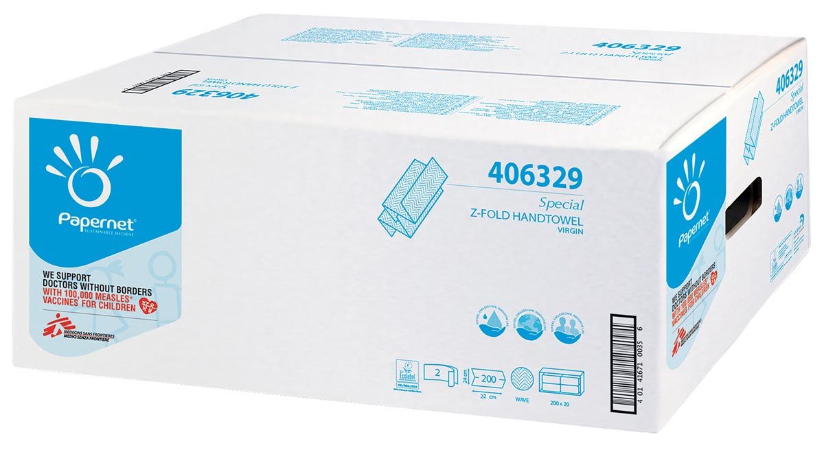 PAPERNET handdoek z-vouw 200v P20