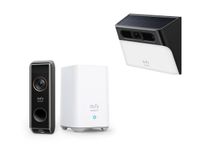 eufy Sonnette vidéo S330 + Caméra murale solaire S120 Noir
