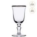 Verres à vin avec un bord doré, cristal tchèque soufflé à la main, 150 ml, 2 pièces
