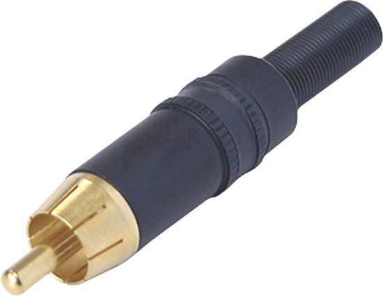 Neutrik NYS373-0 RCA Connector Male Metaal Zwart