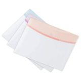Tarifold Fr 510269 documententas met klittenbandsluiting, envelop - formaat cheque, recyclebaar polypropyleen, gesorteerd: poederblauw/rozenkwarts/paars