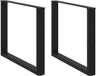 vidaXL Eettafelpoten - 2 stuks - U-vormig - 100x(72-73) cm - Staal - Zwart