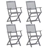 VidaXL Fauteuils de jardin 6 pièces Acacia