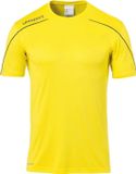 Uhlsport Stream 22 Shirt Korte Mouw Heren - Geel / Zwart | Maat: 2XL