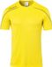 Uhlsport Stream 22 Shirt Korte Mouw Heren - Geel / Zwart | Maat: 2XL