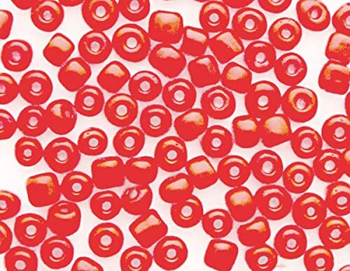 INNSPIRO Glassteen, rond, ondoorzichtig, rood, 2,3 mm, 10/0, 500 g.