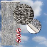 Wicotex Rideau anti-mouches Chenille Rideau de porte Queue de chat Noir mélange 100x240cm